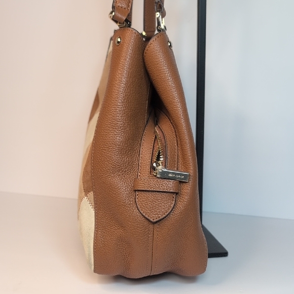 Kate Spade Leila Patchwork Suede And Leather Shoulder Bag - Picture 3 of 16